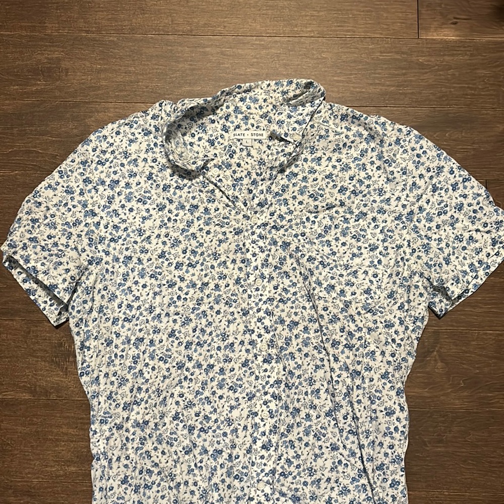 Slate & Stone Floral Button Down T-Shirt